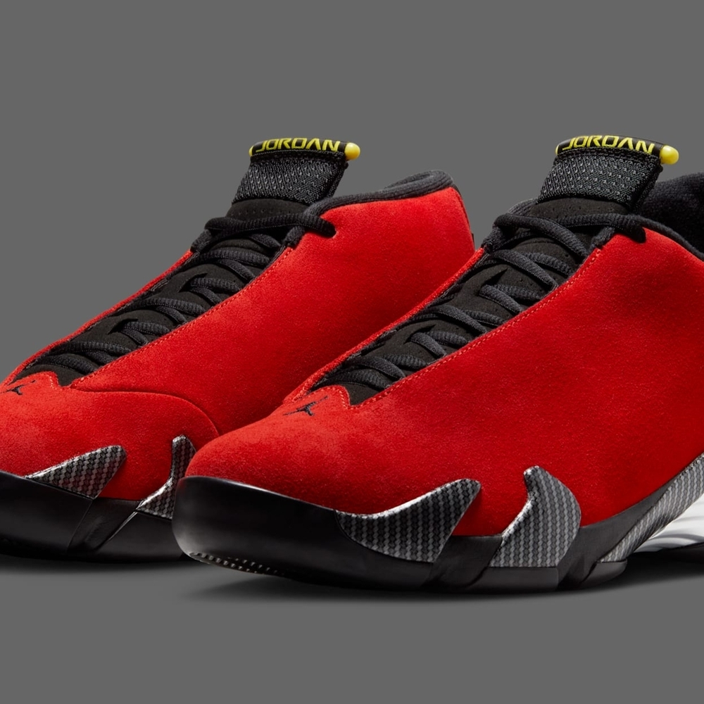 Jordan Red and Black Sneakers